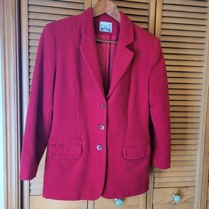 Evidence Red Cashmere & Wool Blend Jacket *Size 11*